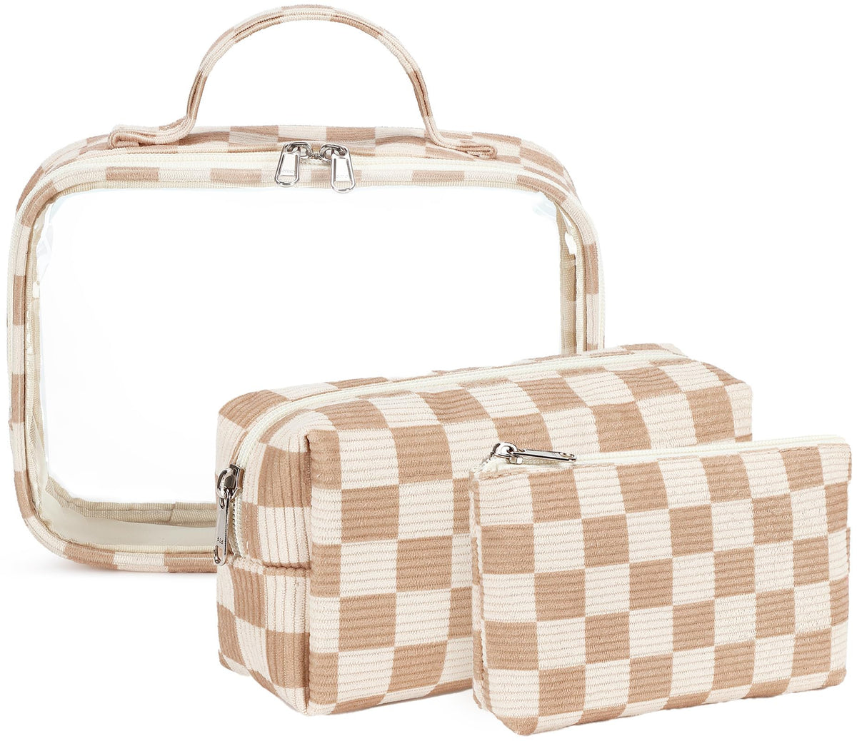 Bluboon clear toiletry bag large view aids quick access during travel.