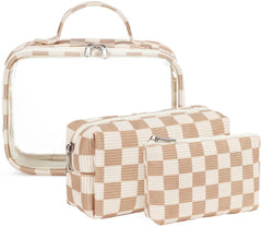 Bluboon clear toiletry bag large view aids quick access during travel.