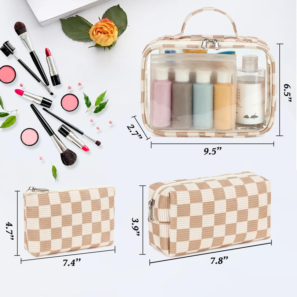 Bluboon small quilted cosmetic purse compact storage for daily essentials.