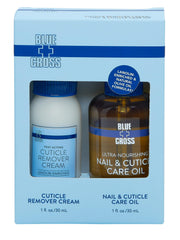 Blue Cross Cuticle Remover Cream 1oz in a smooth texture for quick cuticle care.