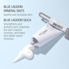 Blue Lagoon Silica Mud Mask texture showing rich clay, pore tightening potential.