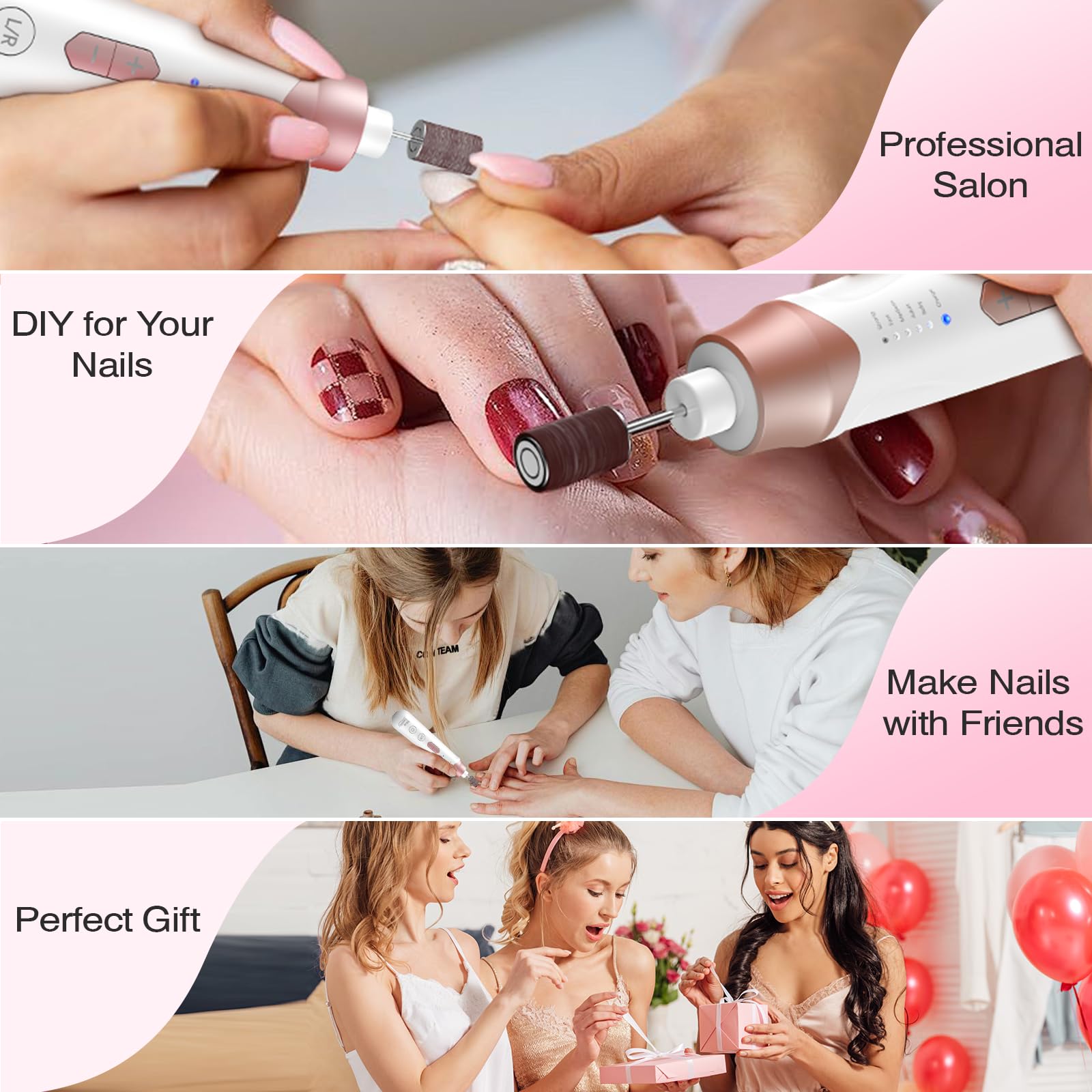 Blue Sea Sky low-noise motor for quiet, comfortable at-home manicures and pedicures.