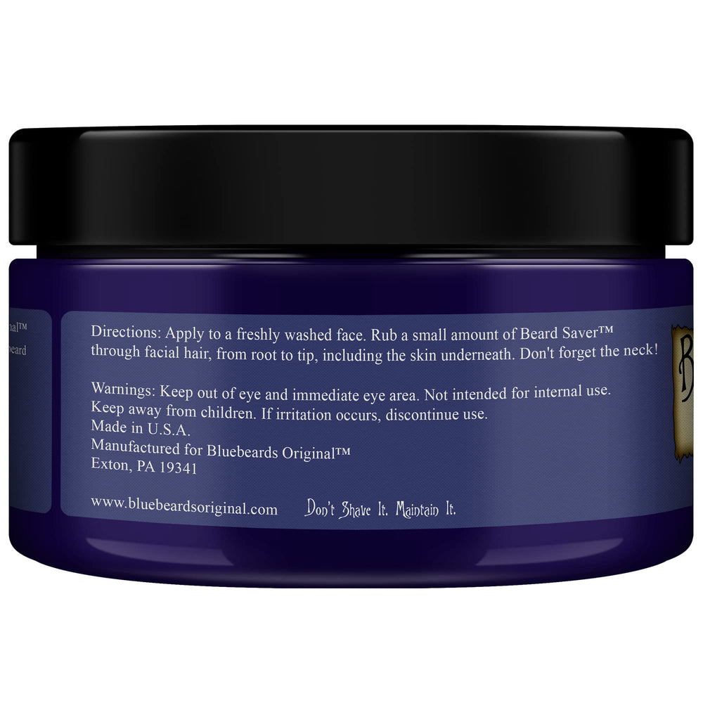 Bluebeards Original daily-use shot suggests consistent beard hydration.