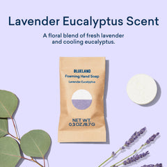 Blueland clean ingredients shown, plant- and mineral-based formula.