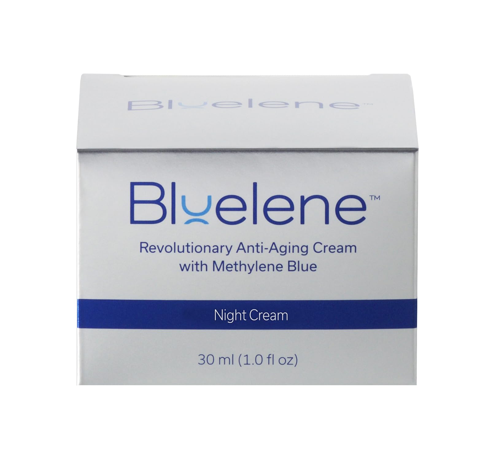 Bluelene Night Cream highlights methylene blue as antioxidant ingredient.