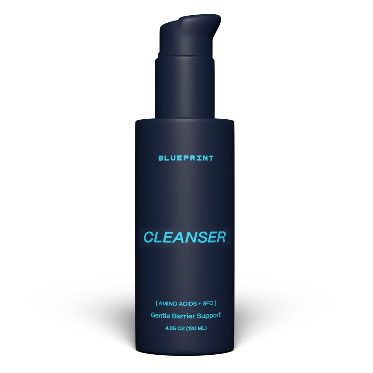 Blueprint Bryan Johnson Gentle Cleanser bottle front showing vegan, fragrance-free formula for daily cleansing