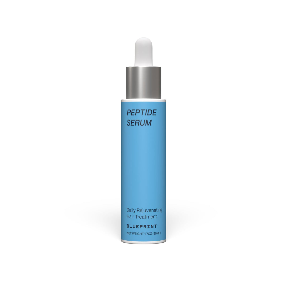 Blueprint Bryan Johnson Hair Peptide Serum with 8-Peptide Complex supports denser scalp and stronger hair.