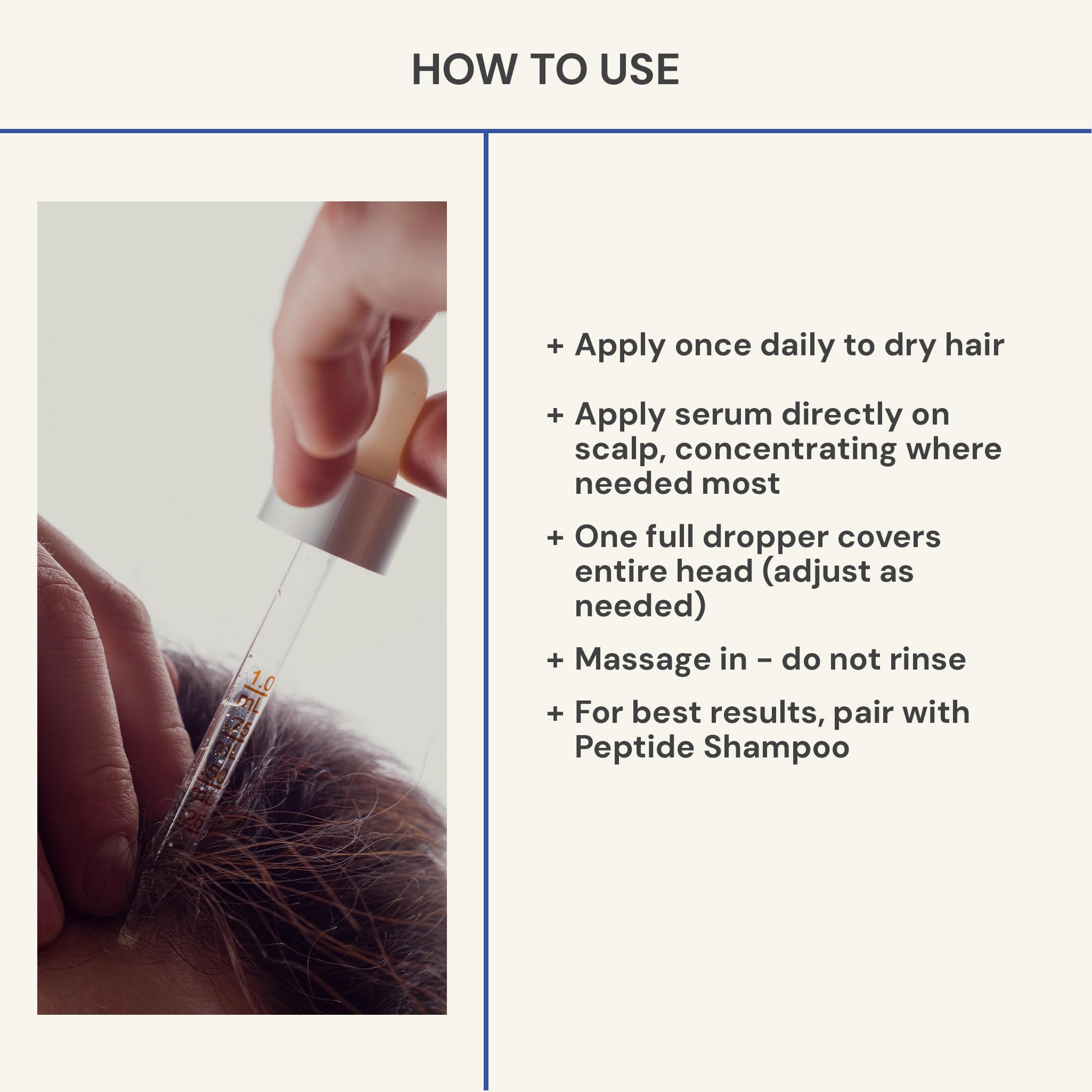 Blueprint Bryan Johnson Hair Peptide Serum fragrance-free formula for sensitive scalps and color-treated hair.