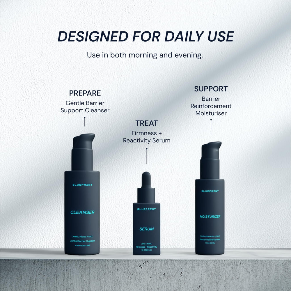 Blueprint Bryan Johnson hydration close-up reveals smooth, plump skin
