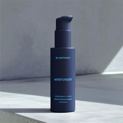 Blueprint Bryan Johnson moisturizer cream pump showcases lightweight, non-greasy daily use