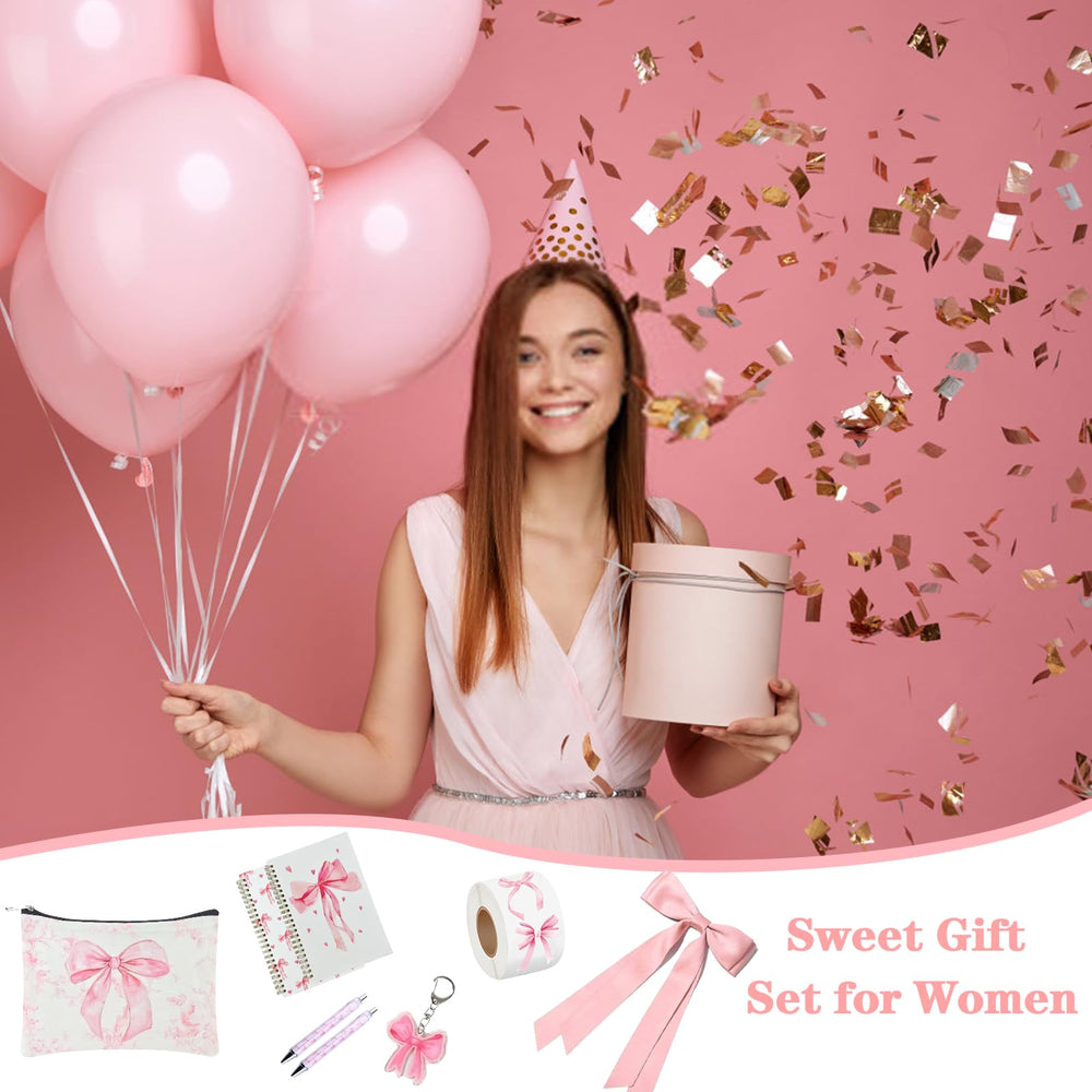 BlueRaying Coquette pink bow pens pair makes writing feel special.