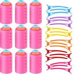 Blulu 72-piece magnetic rollers set shown in packaging for organized styling options