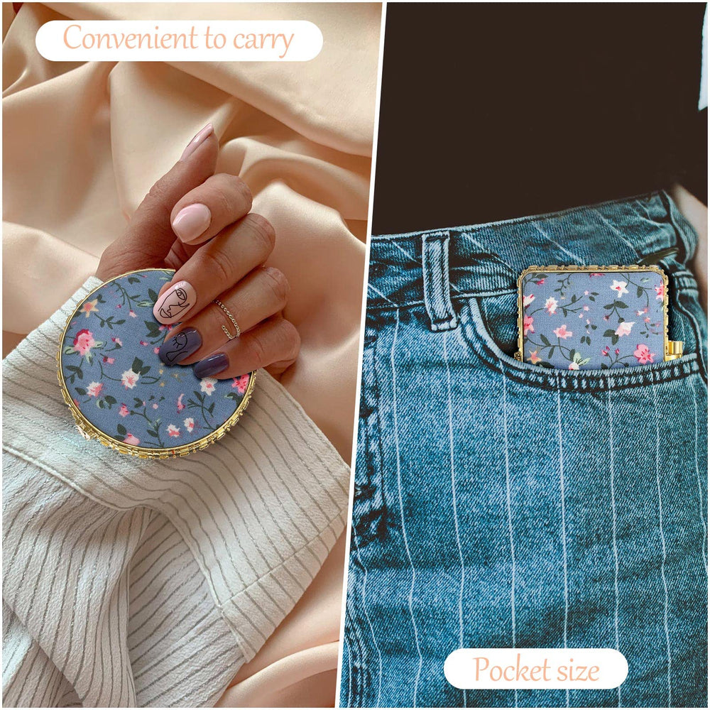 Blulu floral mirror with soft cotton cover for a pleasant tactile feel