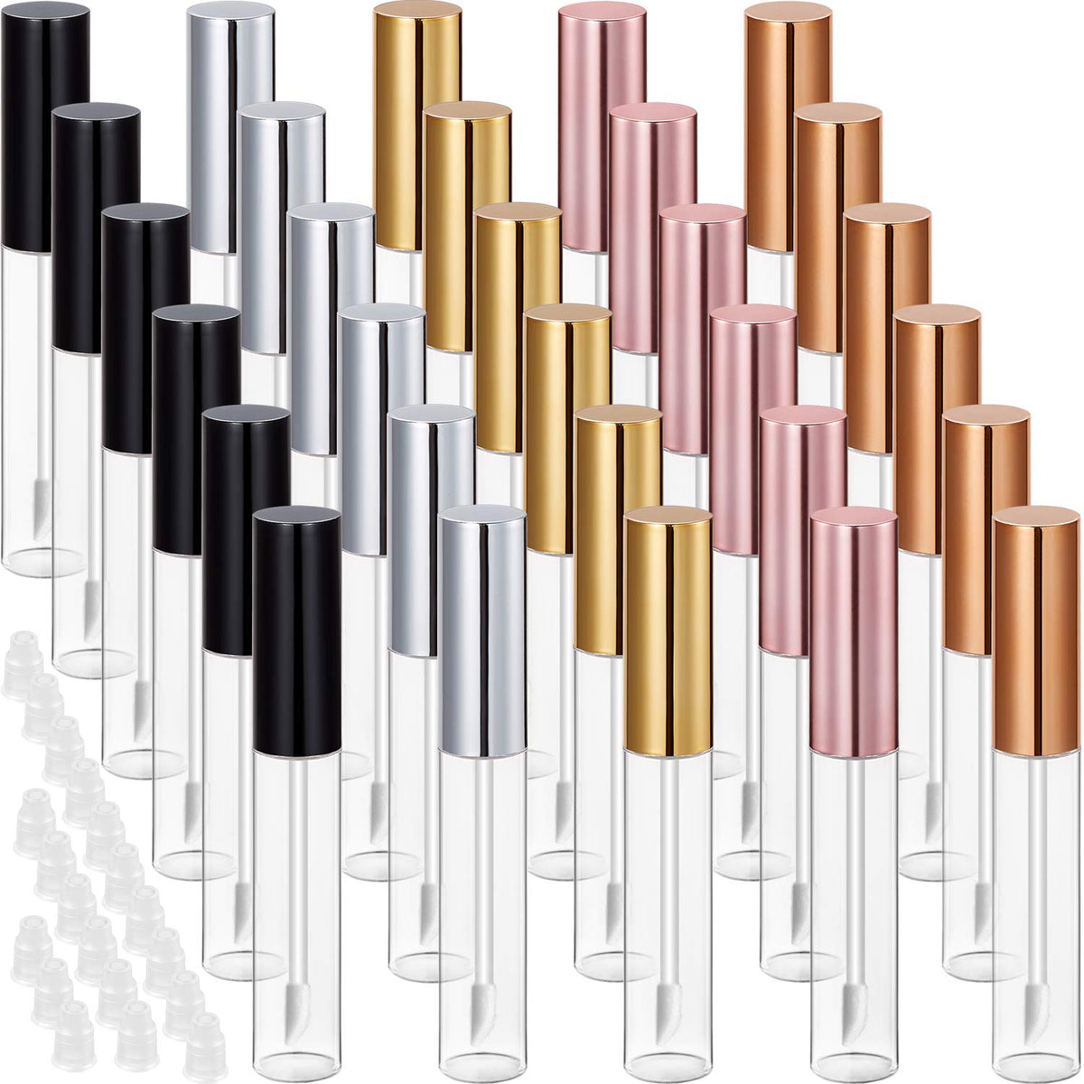 Blulu lip gloss tubes 10ml clear bulk for easy DIY cosmetics and on-the-go usage.
