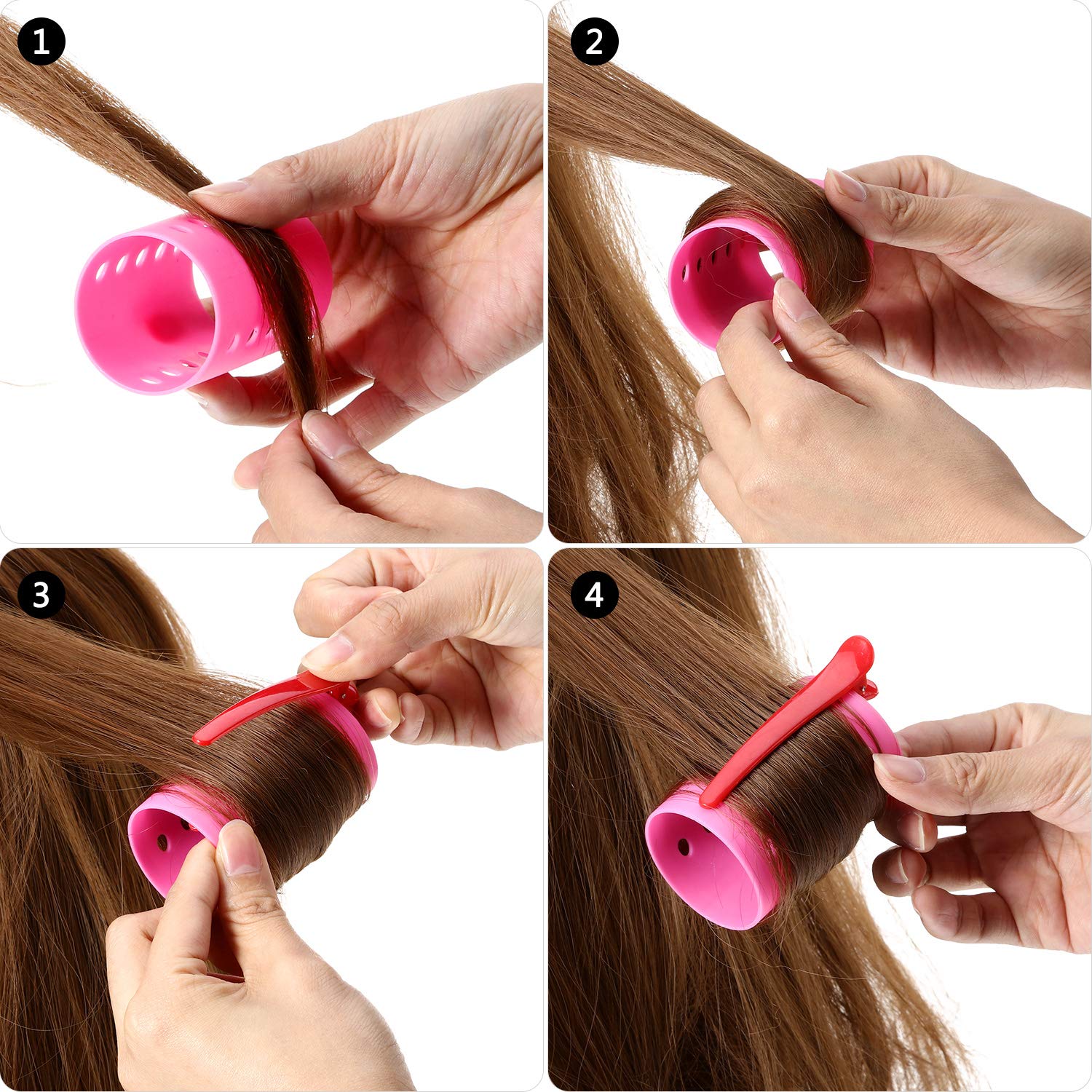 Blulu magnetic rollers close-up reveals a smooth surface gentle on hair
