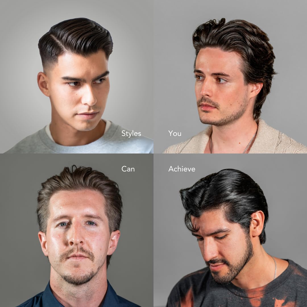 BluMaan Hydrating Pomade hair texture visible with defined strands and soft touch.