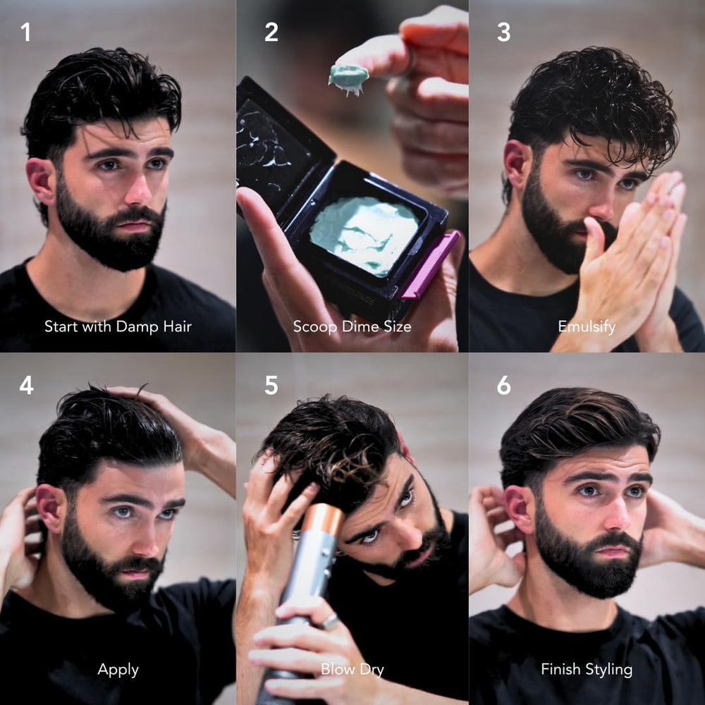 BluMaan Hydrating Pomade pompadour style for classic height and controlled hold.