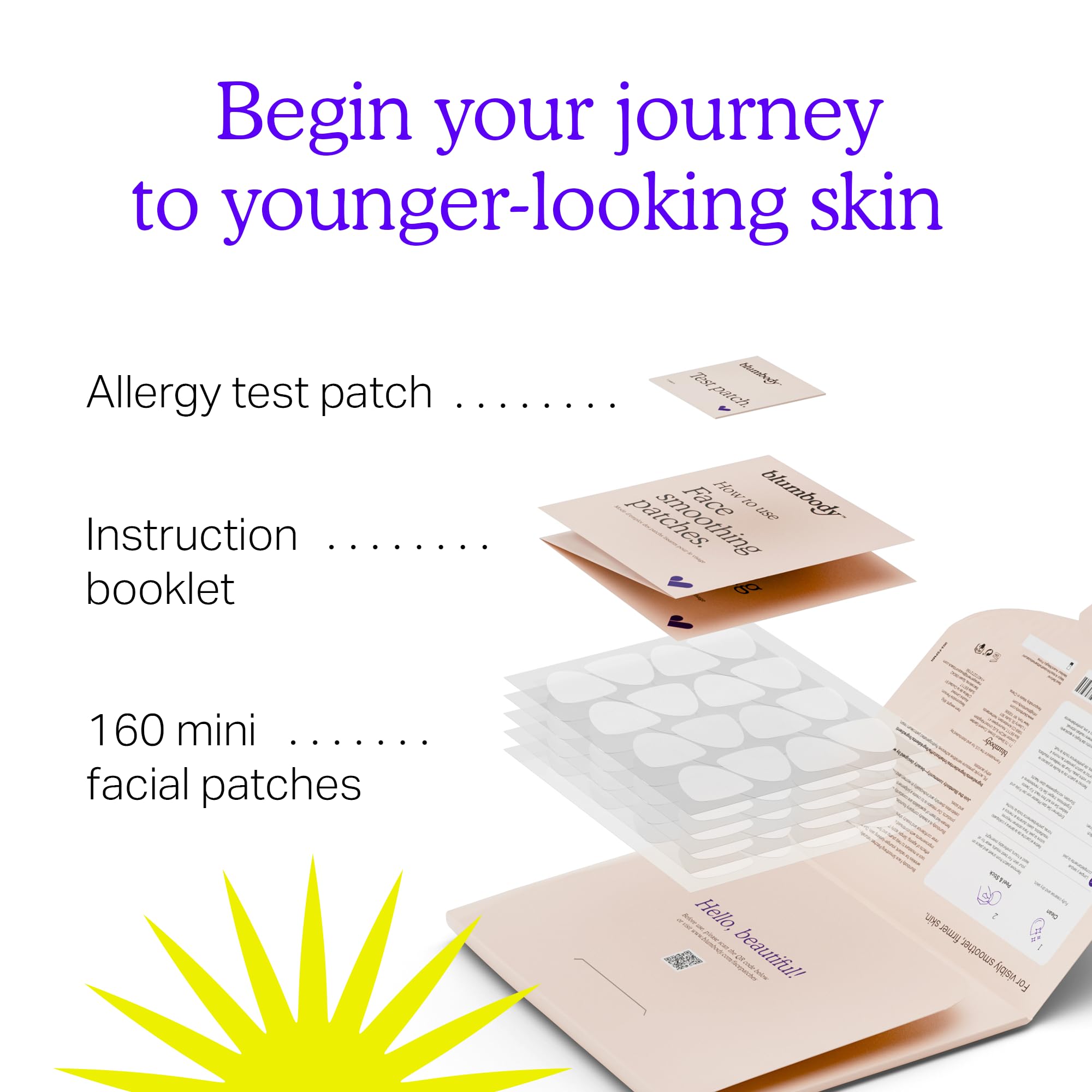 BLUMBODY patches on skin appear clear and skin-friendly