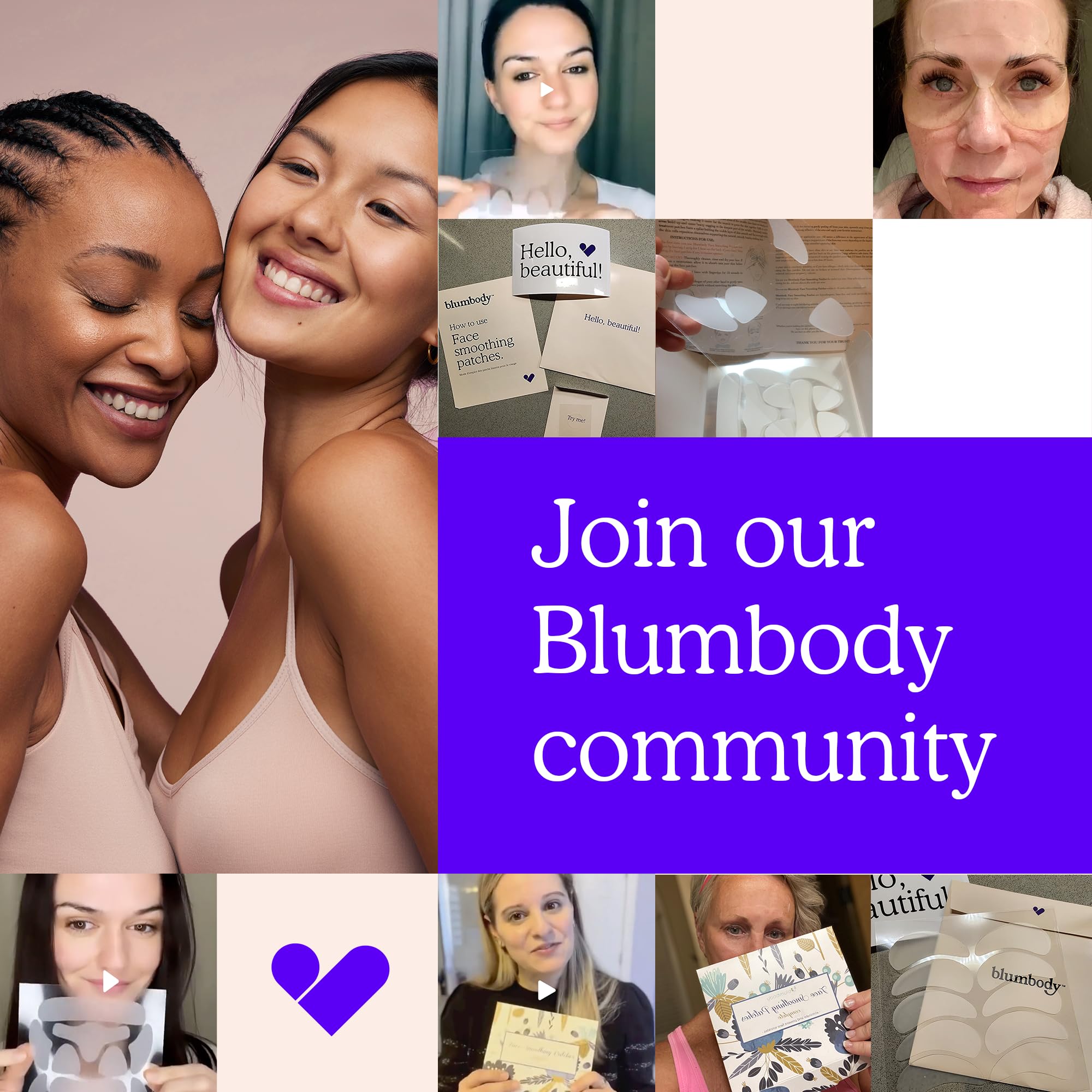 BLUMBODY easy-apply patch shown on clean skin for seamless overnight wear.
