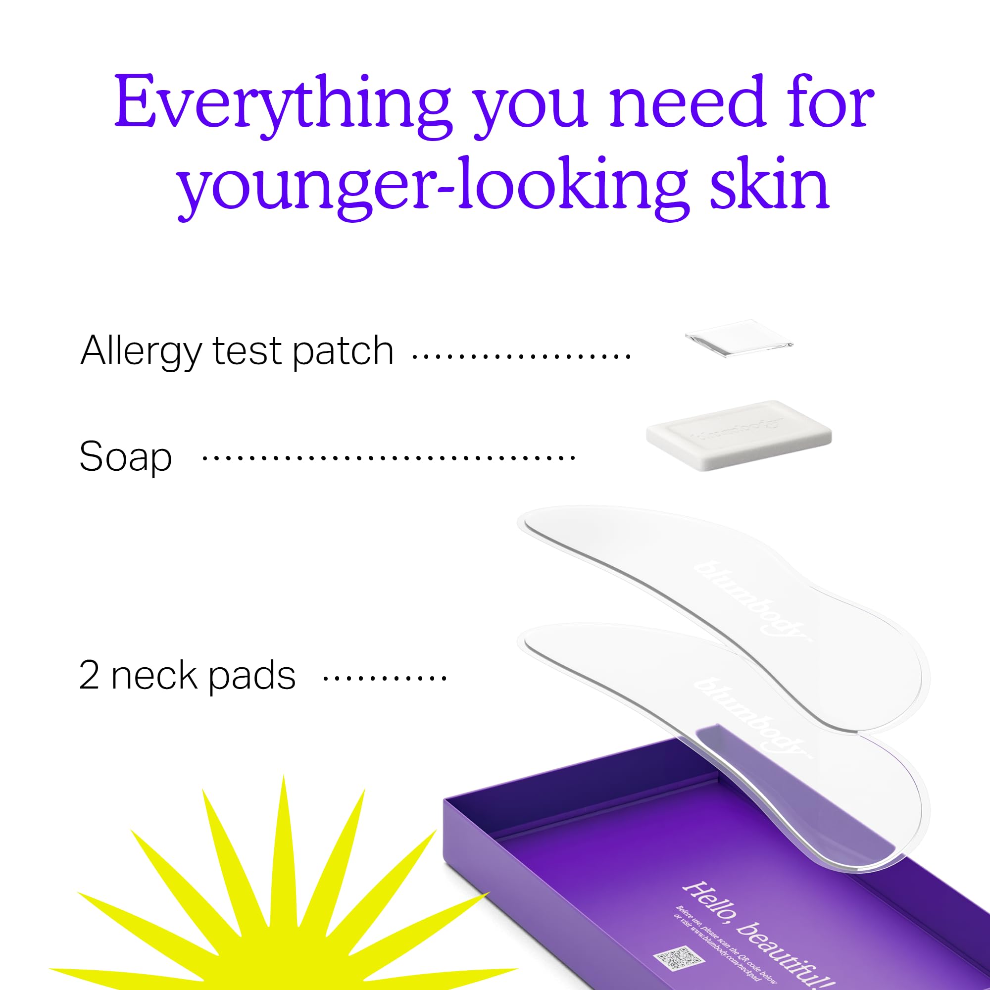 BLUMBODY Neck Wrinkle Patches cleaning with included cleanser supports reuse