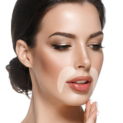 BLUMBODY Smile Line Patches pack closeup showing overnight wrinkle smoothing