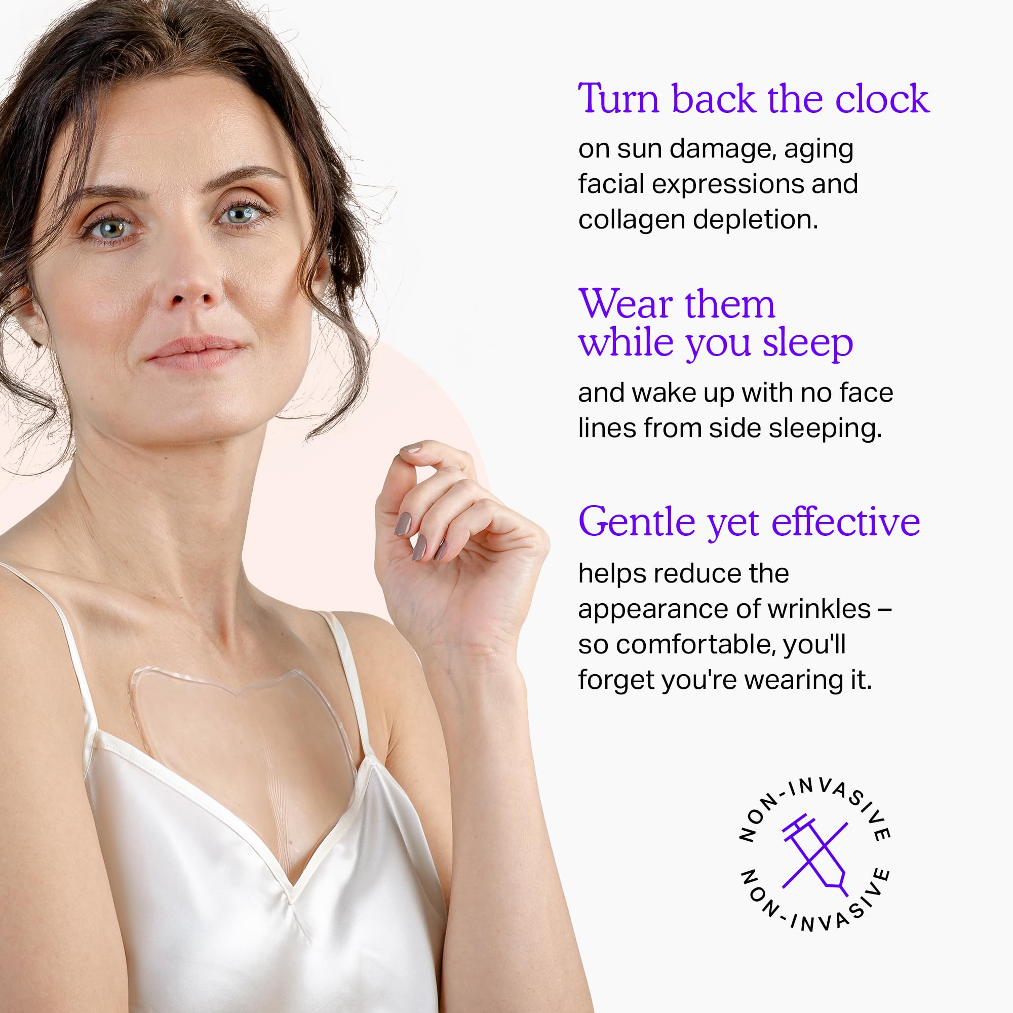 BLUMBODY Chest Wrinkle Pads after use, easy removal and storage.