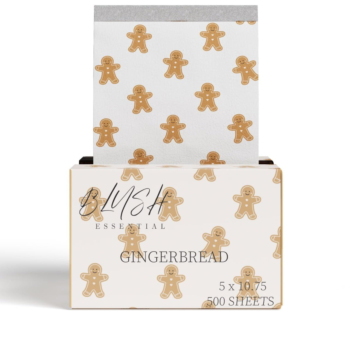 Blush Essentials gingerbread foil sheets pack ready for efficient color prep and festive highlights.