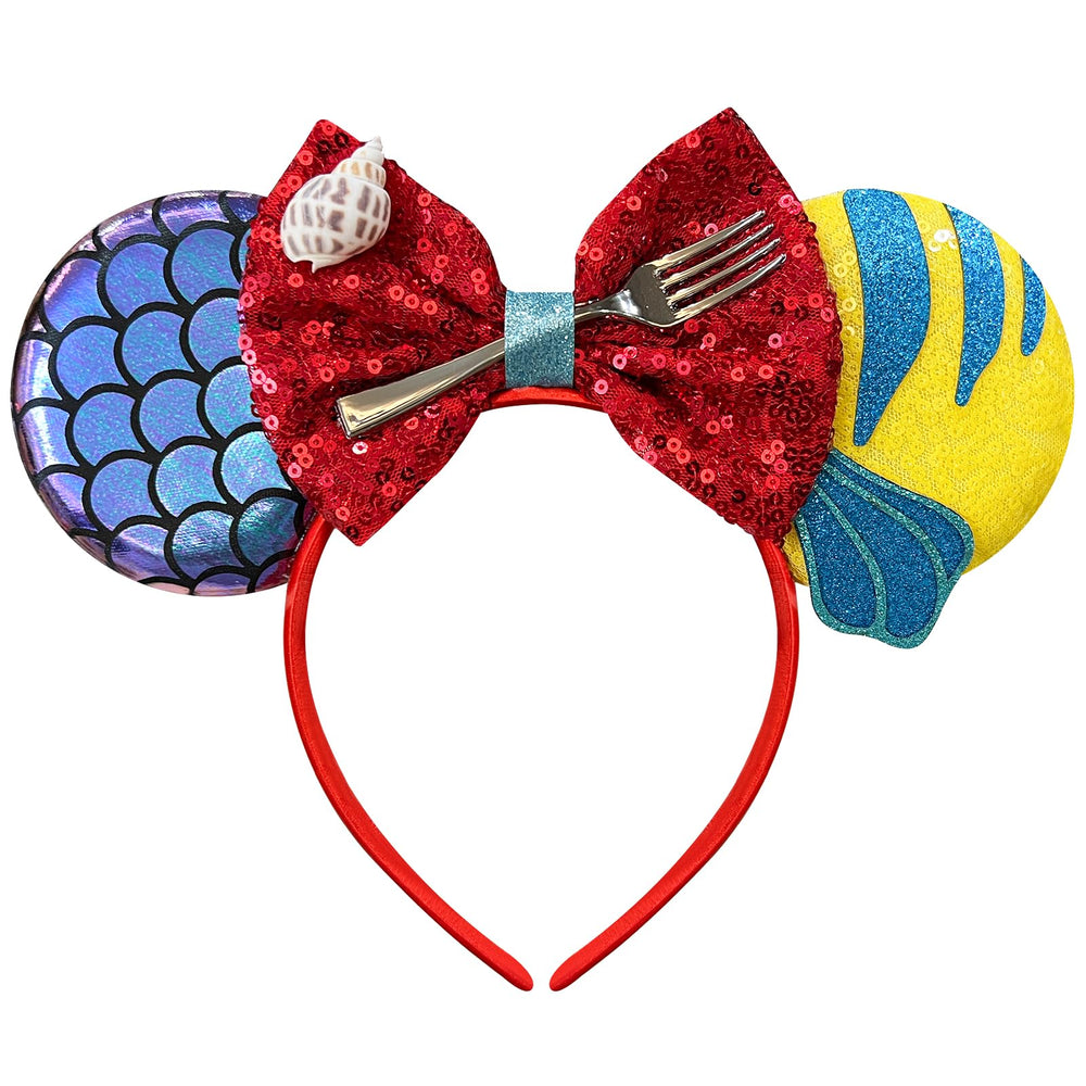 Bmobuo orejas ratón sirena, diadema brillante ideal para fiestas y cosplay