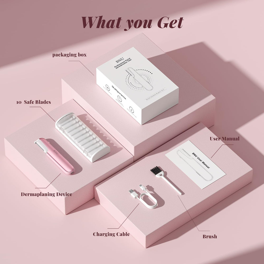 BNU Dermaplane Razor at home use on cheek and brow