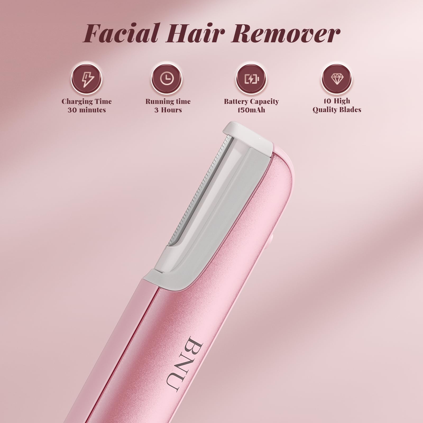 BNU Dermaplane Razor IPX5 waterproof design for wet use