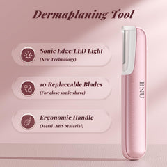 BNU Dermaplane Razor LED-light close-up highlights precise visibility