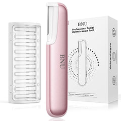 BNU Dermaplane Razor pink front view for precise facial hair removal