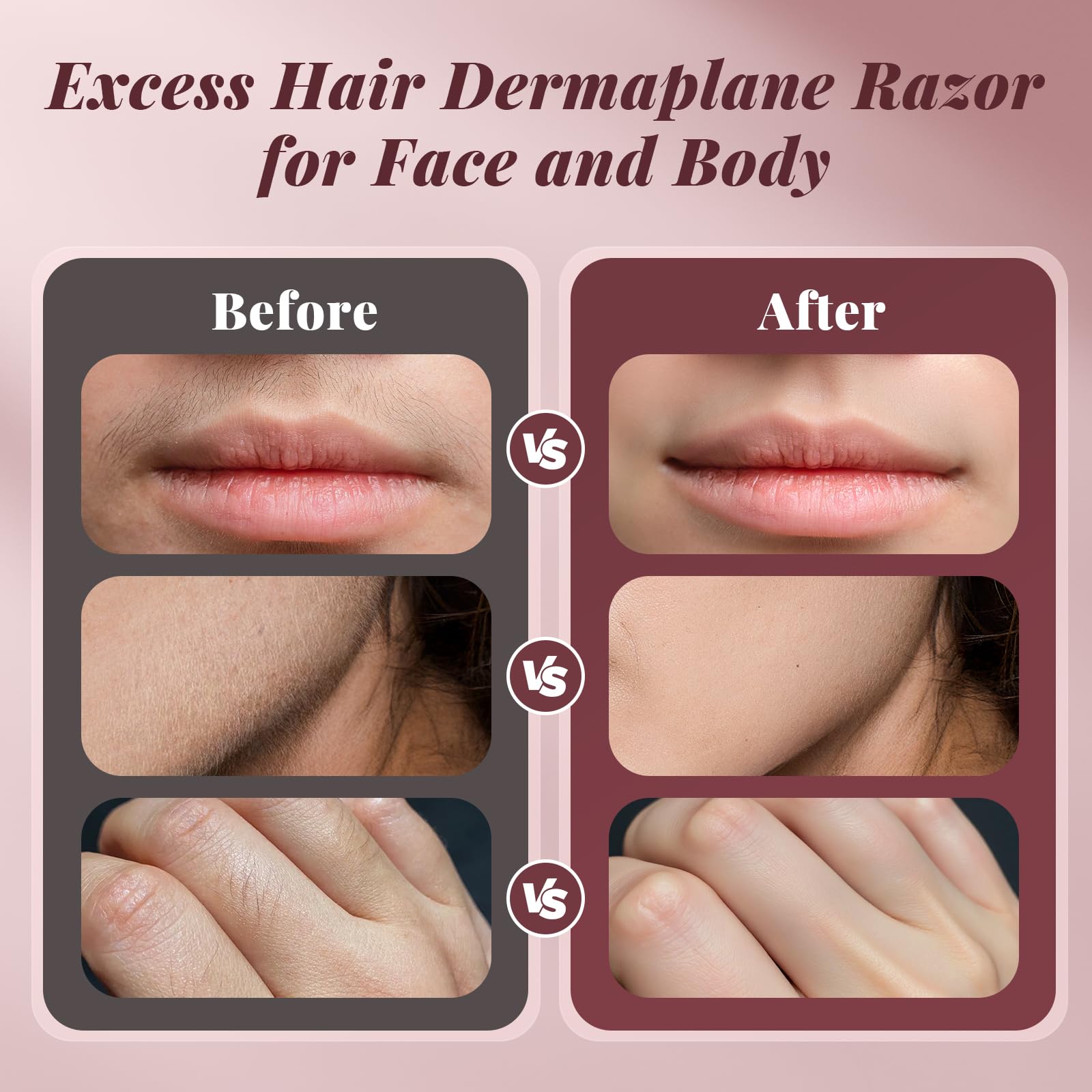 BNU Dermaplane Razor skin exfoliation close-up showing texture smoothing