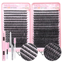 Boahankuke 640pcs lash clusters kit for at-home eyelash extensions and savings.