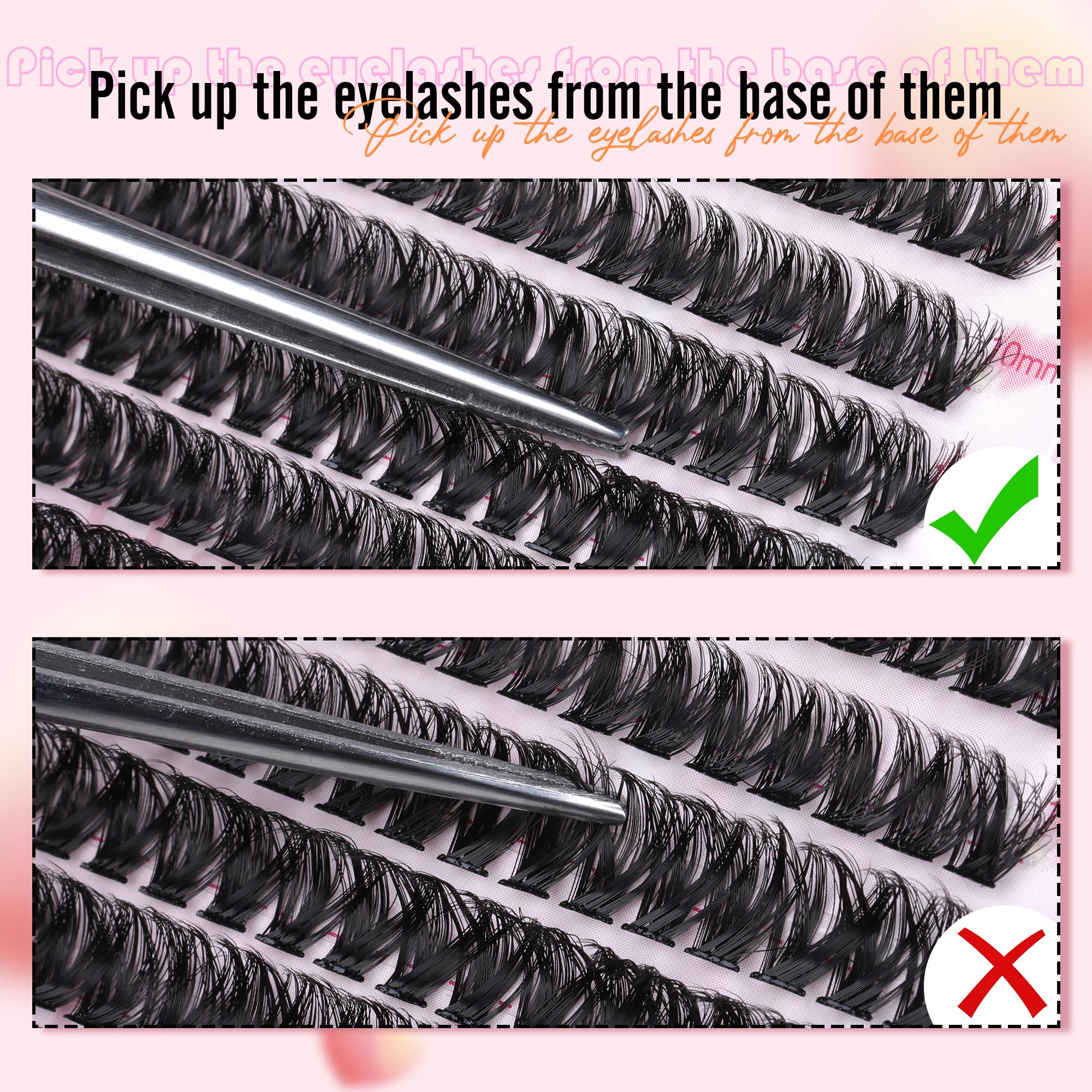 Boahankuke at-home lash routine with DIY clusters for a fuller eye look.