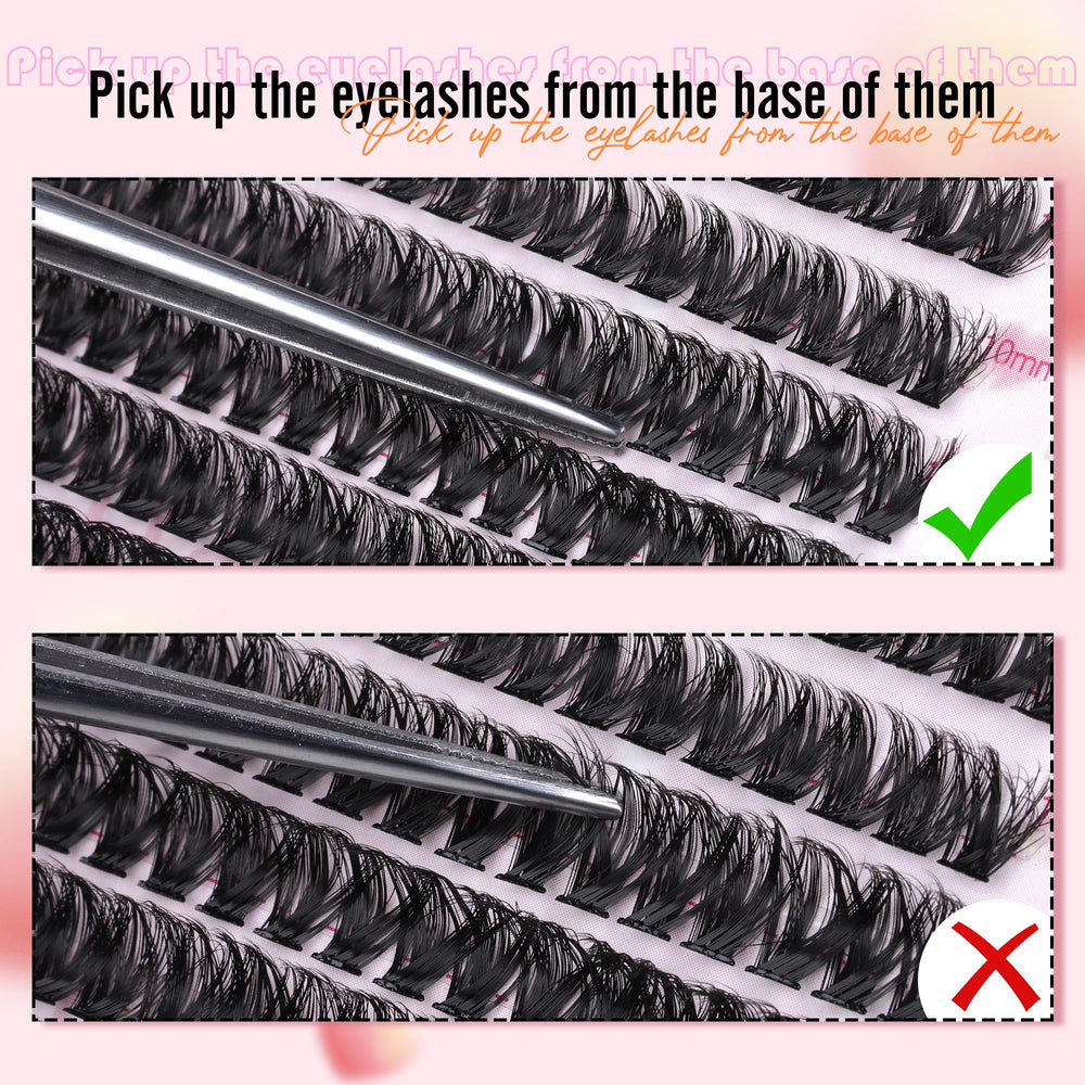 Boahankuke at-home lash routine with DIY clusters for a fuller eye look.