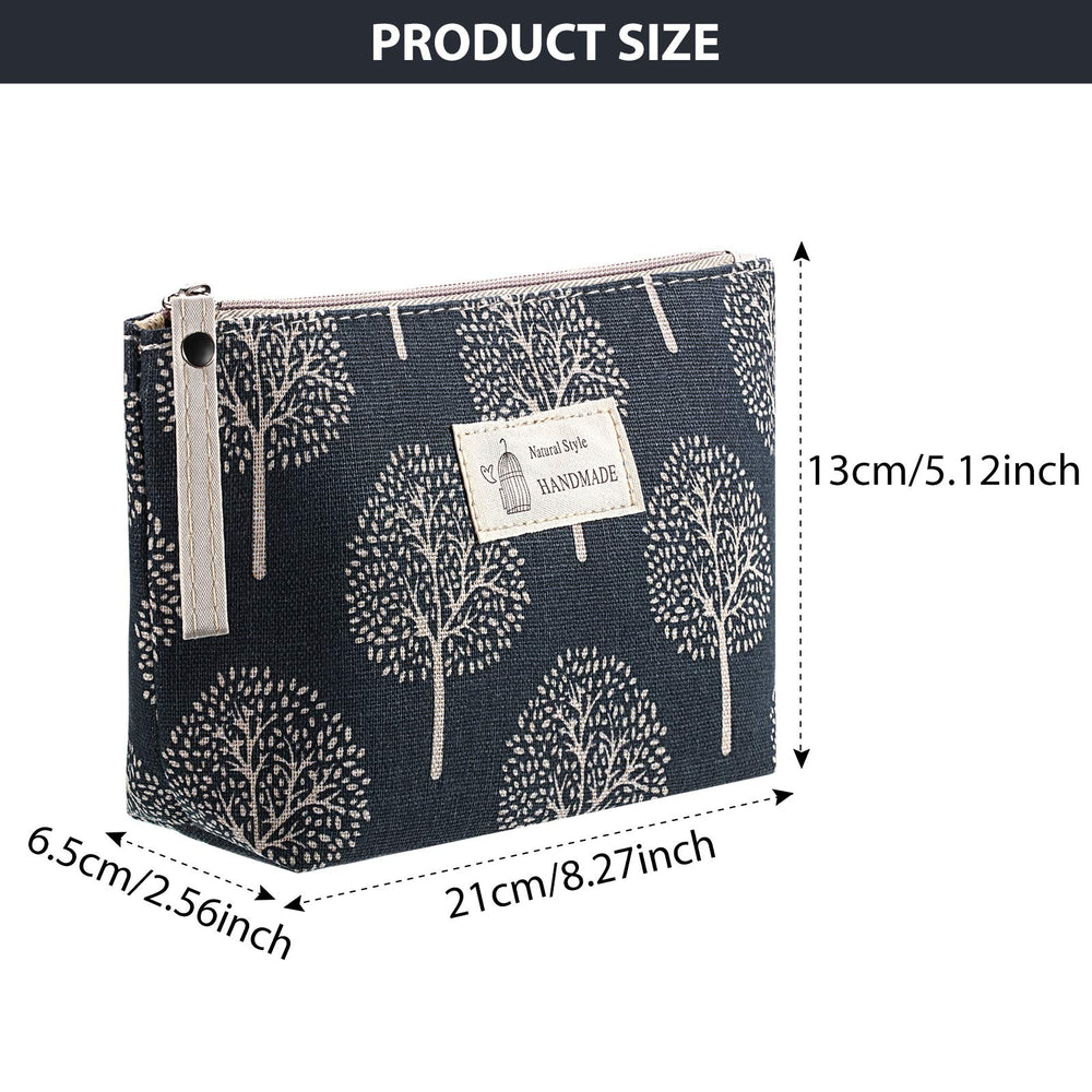 Boao canvas cosmetic bag plaid pattern stores daily essentials neatly on the go