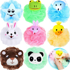 Boao kids bath loofah duck: soft mesh for gentle bath time