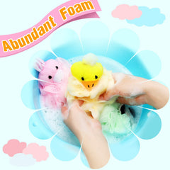 Boao kids bath loofah panda: bright colors attract kids