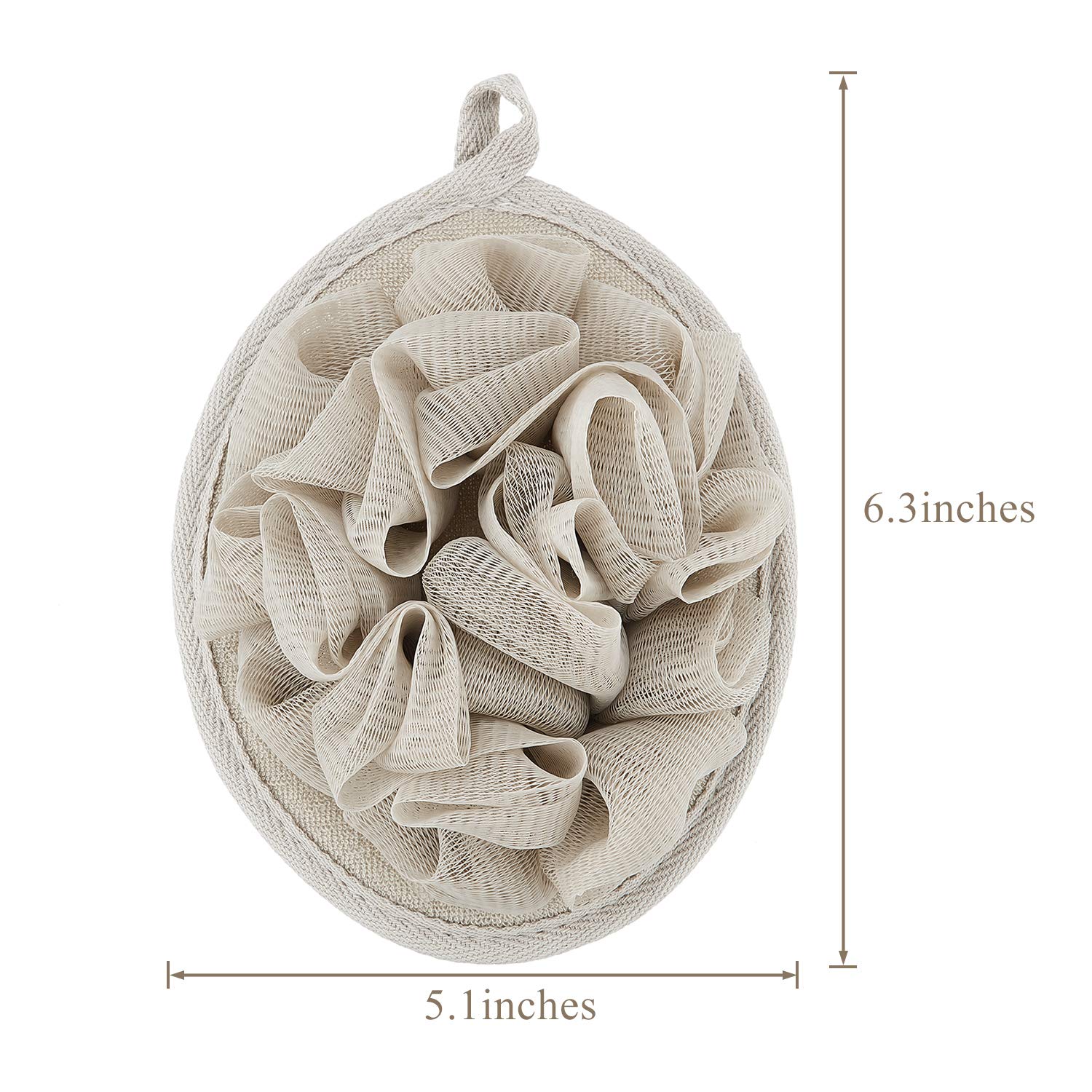 Boao travel-friendly shower sponge fits bags for convenient on-the-go cleansing.