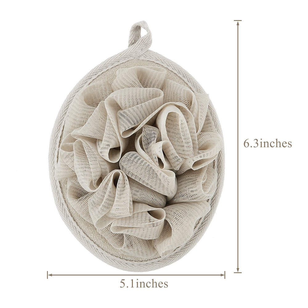 Boao travel-friendly shower sponge fits bags for convenient on-the-go cleansing.