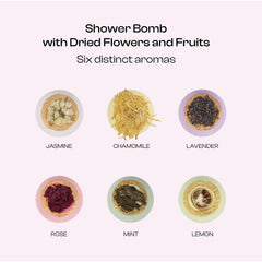 BoboSweeTree bath bomb featuring jasmine flowers for calming ritual