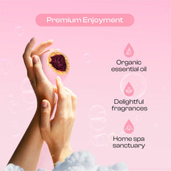 BoboSweeTree real-flowers bath bomb with rose petals for a luxurious soak.