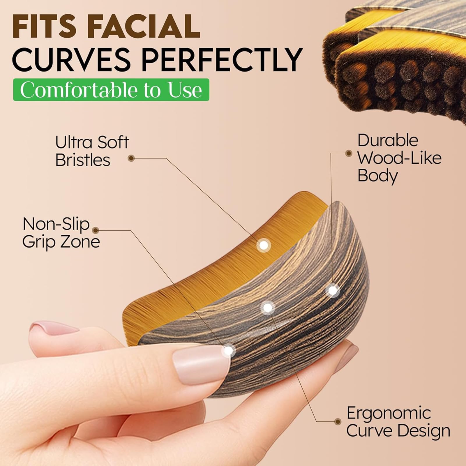 BoBoWalk lymphatic brush on neck-shoulders supports ergonomic full-face massage.
