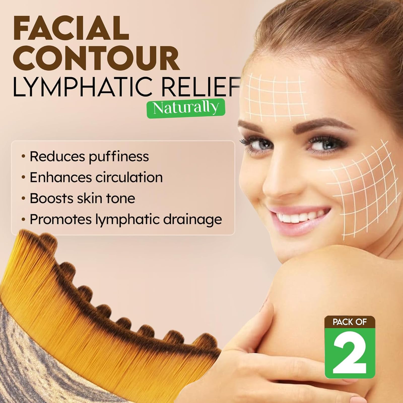 BoBoWalk lymphatic brush side grip emphasizes comfortable handling during routine use.