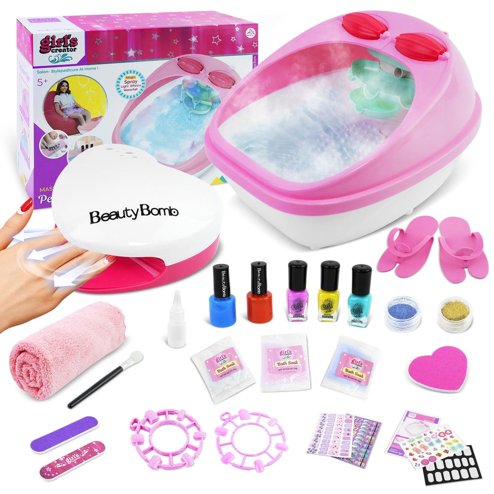 BOBUEXER kids spa day kit pink design for creative nail care at home
