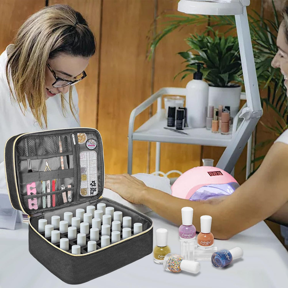 Boczif compact-size organizer fits luggage for on-the-go nails.