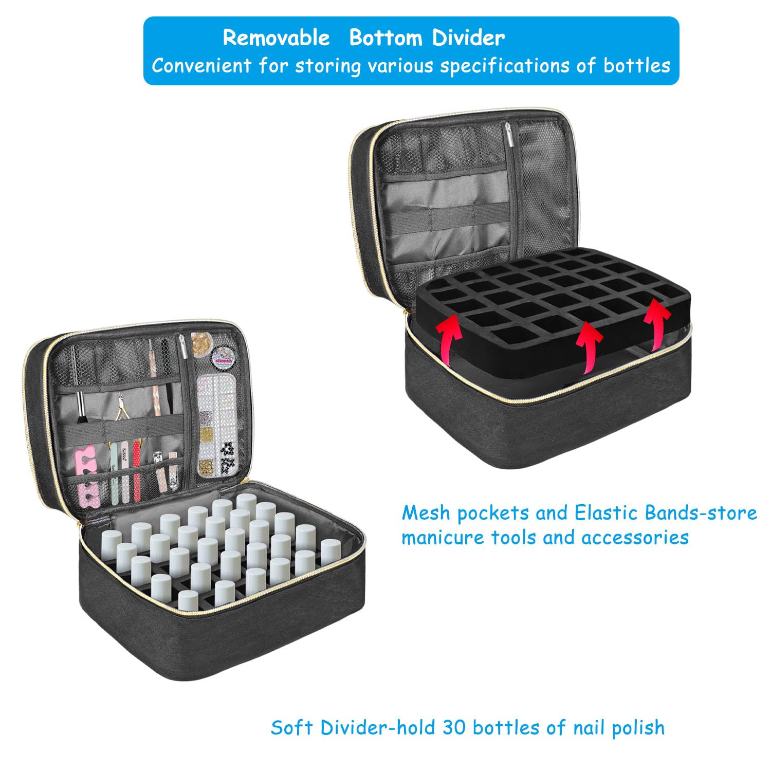 Boczif nylon-fabric case offers durability for daily use.