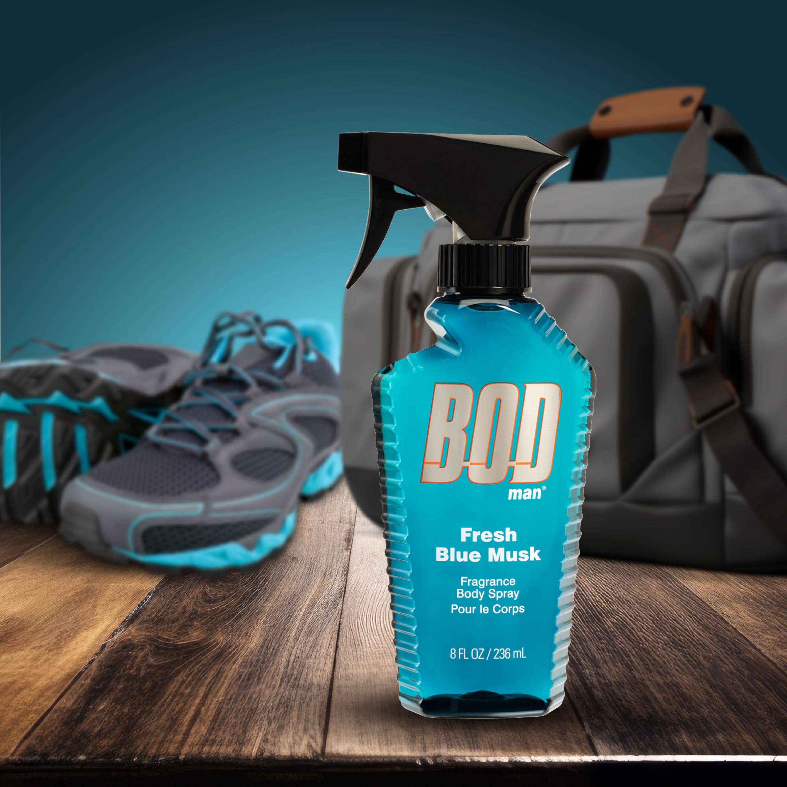 BOD man Fresh Blue Musk middle notes of geranium and spice for warmth