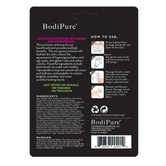 Bodipure Premium Hand Mask Keratin Gloves nails close up showing keratin support